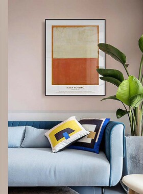 极简风挂画马克罗斯科抽象派红黄色块简约风MarkRothko家居装饰画