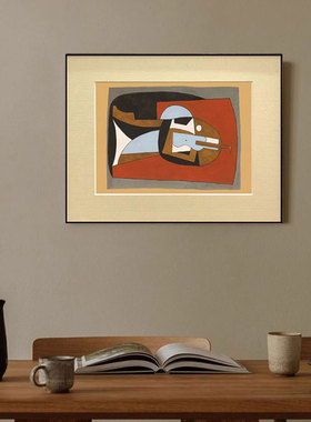 小众艺术中古风抽象装饰画卧室意式轻奢书房咖啡厅高级感卧室挂画