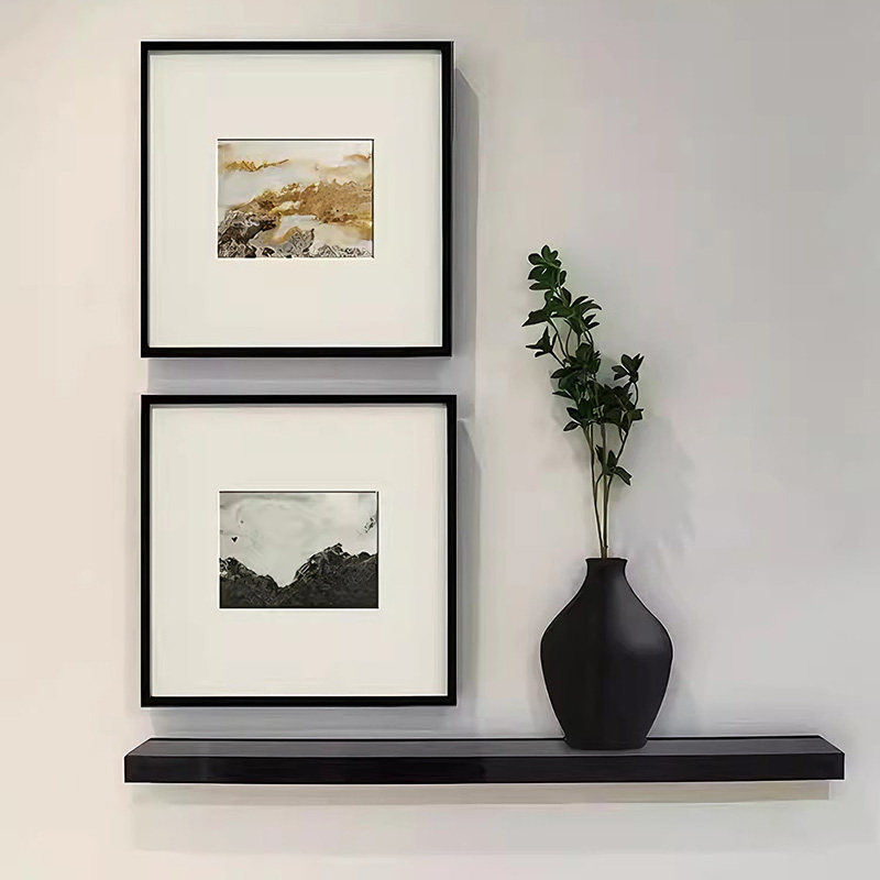 一石,一景 北欧复古玄关家居装饰画法式简约小众艺术风景壁挂画