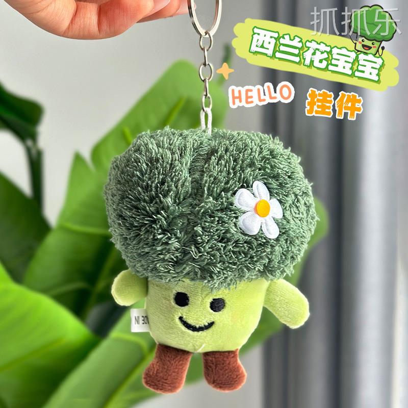 创意解压毛绒挂件包包钥匙扣蔬菜娃娃机公仔可爱搞怪娃娃系列挂饰