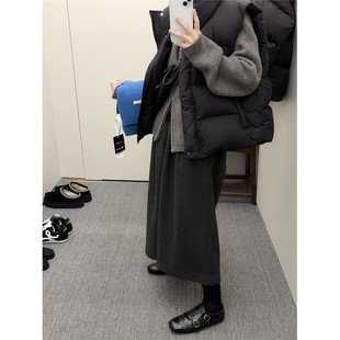 欧洲站黑色白鸭绒羽绒服马甲女冬季2025新款巨好看的小个子加厚马