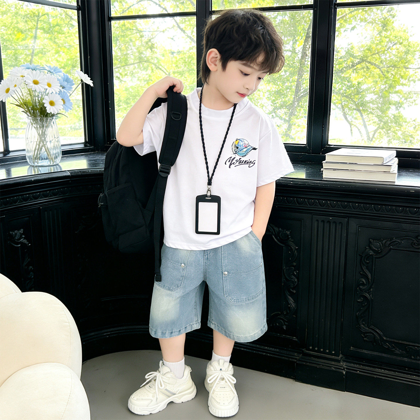 欧洲站男童套装夏装2026