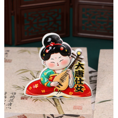 文创冰箱贴汉服金属磁贴纪念品城市旅游国潮伴手礼国潮冰箱贴