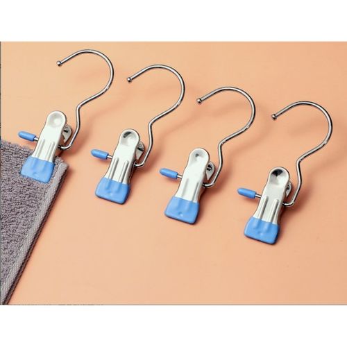 不锈钢带钩无痕夹子裤夹多功能帽子收纳夹办公整理夹宿舍小夹子