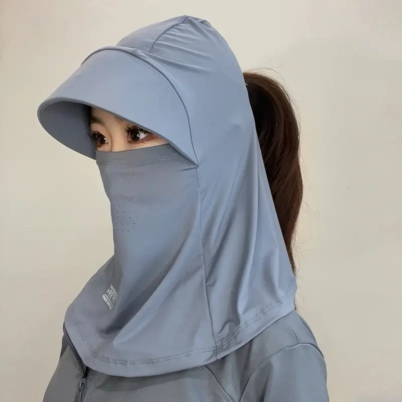 全脸遮阳帽子女夏季防晒帽防紫外线户外骑行护颈面罩太阳帽时尚