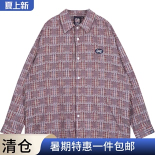 醒狮国潮流高街长袖衬衫男女百搭复古款