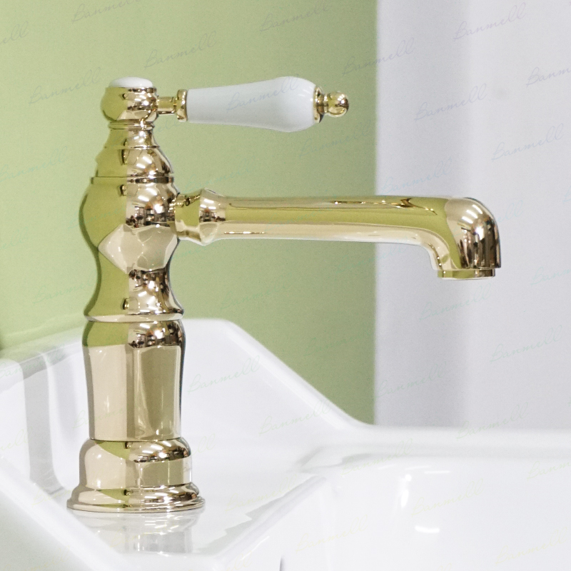 全身铜陶瓷把手气泡式出水
