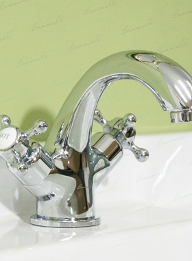 出口英国订单 NP水嘴 陶瓷双开双控 英式法式复古风格面盆水龙头