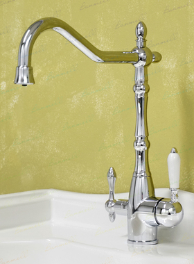 banmell带纯净水二合一NP嘴美式法式复古厨房水龙头双出水道两用