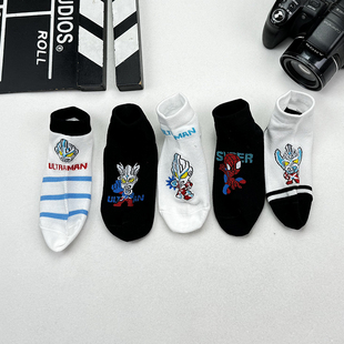 儿童袜子男童船袜春夏薄款透气网眼卡通纯棉袜男宝宝无骨短袜童袜