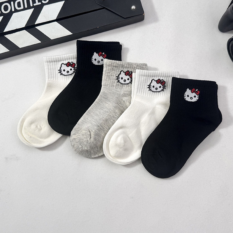 儿童袜子夏季薄款纯棉童袜女孩宝宝男童夏袜女宝女童春夏网眼短袜