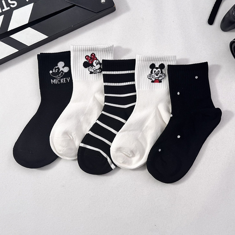 儿童袜子女童纯棉薄款夏季中筒袜女宝a类透气网眼袜女孩可爱棉袜