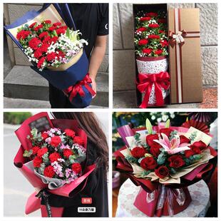 玫瑰百合向日葵康乃馨鲜花清远市连山连南县英德市连州市同城速递