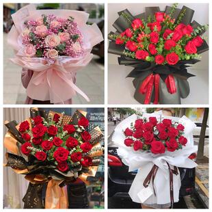 红玫瑰鲜花情人节生日表白花束礼物湖南邵阳市隆回县洞口县绥宁县