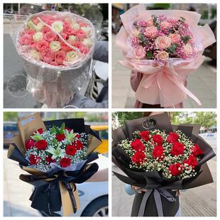 红玫瑰鲜花情人节生日表白花束礼物湖北省荆门市沙洋县钟祥市附近