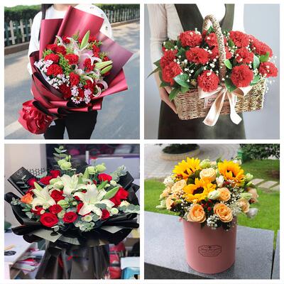 玫瑰百合向日葵康乃馨鲜花广西崇左市江州区扶绥县凭祥市同城速递