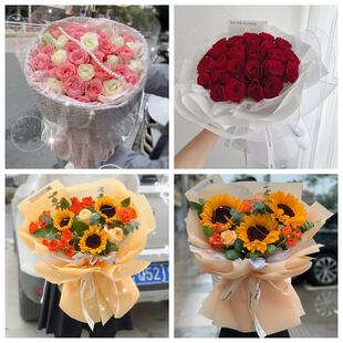 红玫瑰鲜花情人节生日表白花束礼物陕西汉中市略阳镇巴留坝佛坪县