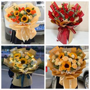 红玫瑰鲜花情人节生日表白花束礼物重庆市秀山县酉阳县彭水县附近