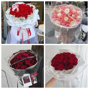 红玫瑰鲜花情人节生日表白花束礼物云南楚雄州元谋县武定县禄丰县