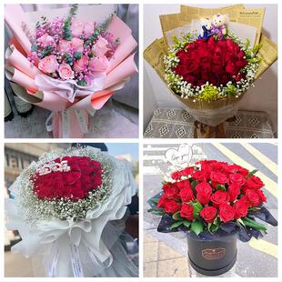 生日妇女节红玫瑰鲜花表白花束兰州市城关区七里河西固安宁区同城