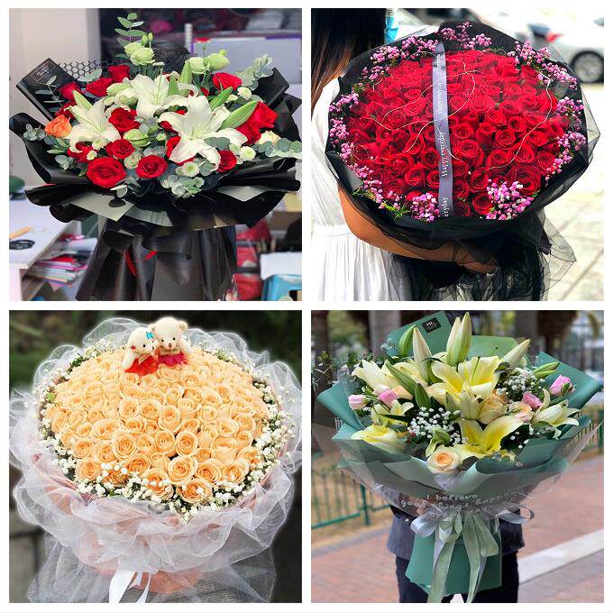 玫瑰百合向日葵康乃馨鲜花四川省内江市资中县隆昌市附近同城速递