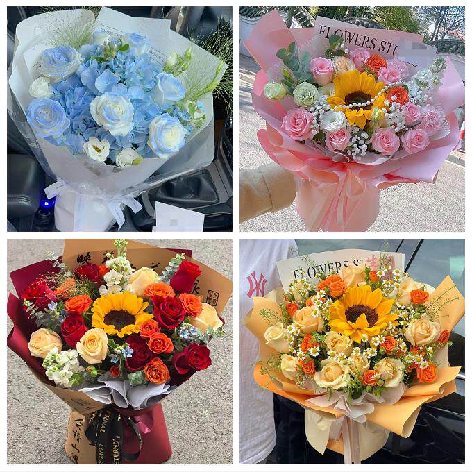 99朵玫瑰花束妇女节向日葵生日鲜花山东青岛市市南区市北区黄岛区