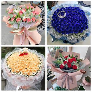 520情人节红玫瑰鲜花生日花束陕西汉中市汉台区南郑区城固县同城