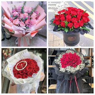 生日妇女节红玫瑰鲜花表白花束兰州市红古区永登县皋兰榆中县同城