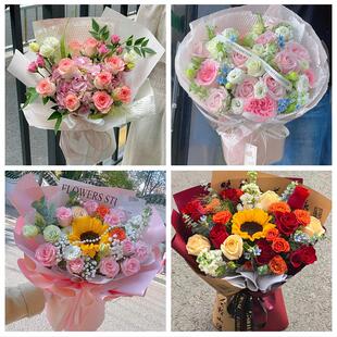 99朵玫瑰花束妇女节向日葵生日鲜花安徽安庆市怀宁太湖宿松望江县