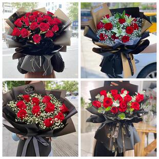 红玫瑰鲜花情人节生日表白花束礼物江西抚州市黎川南丰崇仁乐安县