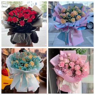 红玫瑰鲜花情人节生日表白花束礼物山东枣庄市市中区薛城区峄城区