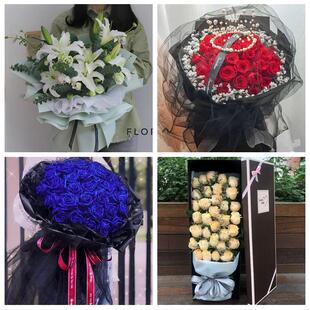 520情人节红玫瑰鲜花生日花束黑龙江省牡丹江市西安区林口县同城