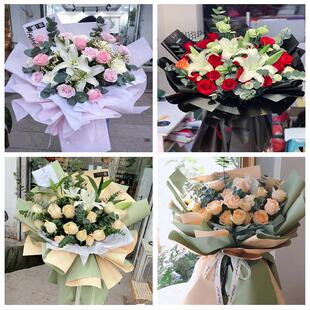 520情人节红玫瑰鲜花生日花束甘肃平凉市崇信灵台庄浪静宁县同城