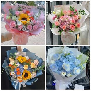 99朵玫瑰花束妇女节向日葵生日鲜花兰州市城关区七里河西固安宁区