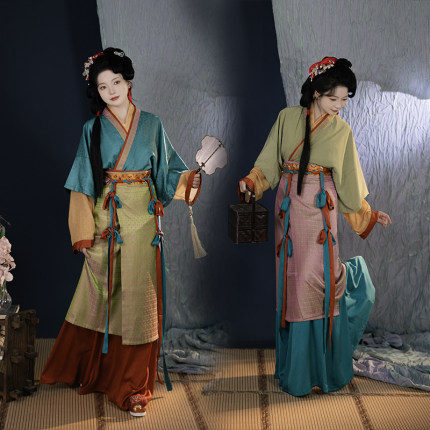 卿如故原创汉服宋制套装八破裙半袖四件套幻色种田文上班可穿汉服