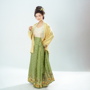 卿如故原创汉服明制对交穿弓袋袖一片式马面裙春夏新款日常通勤女