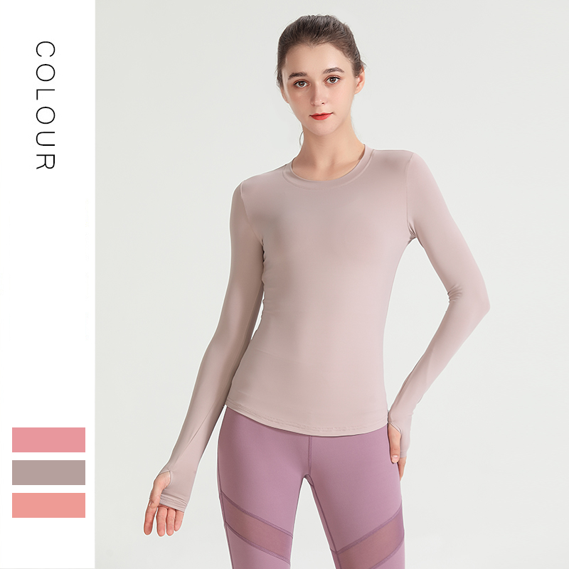 伽伊人瑜伽服健身长袖速干T恤