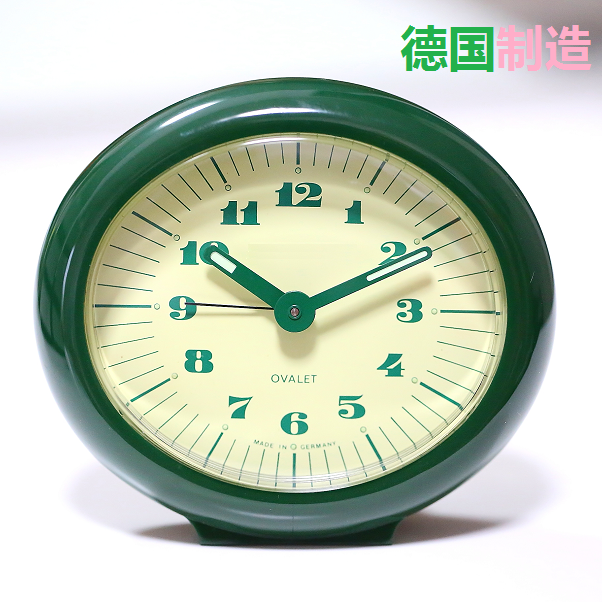 德国制造进口上弦机械闹钟纯铜手工制造复古时钟发条钟西德表外壳