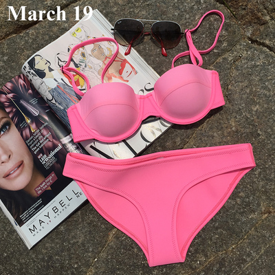 March19分体泳衣聚拢比基尼