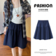 胖mm高腰显瘦小个子a字半身裙 学院风短裙女夏2026新款 300斤大码