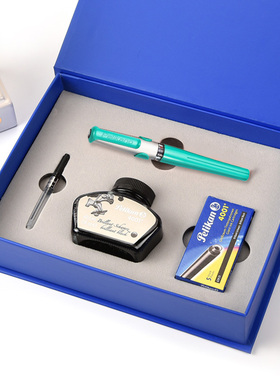 德国百利金pelikan P480 正姿钢笔舒适三棱手握办公书写墨水笔黑色蓝色 儿童成人墨囊钢笔（新老款随机发）