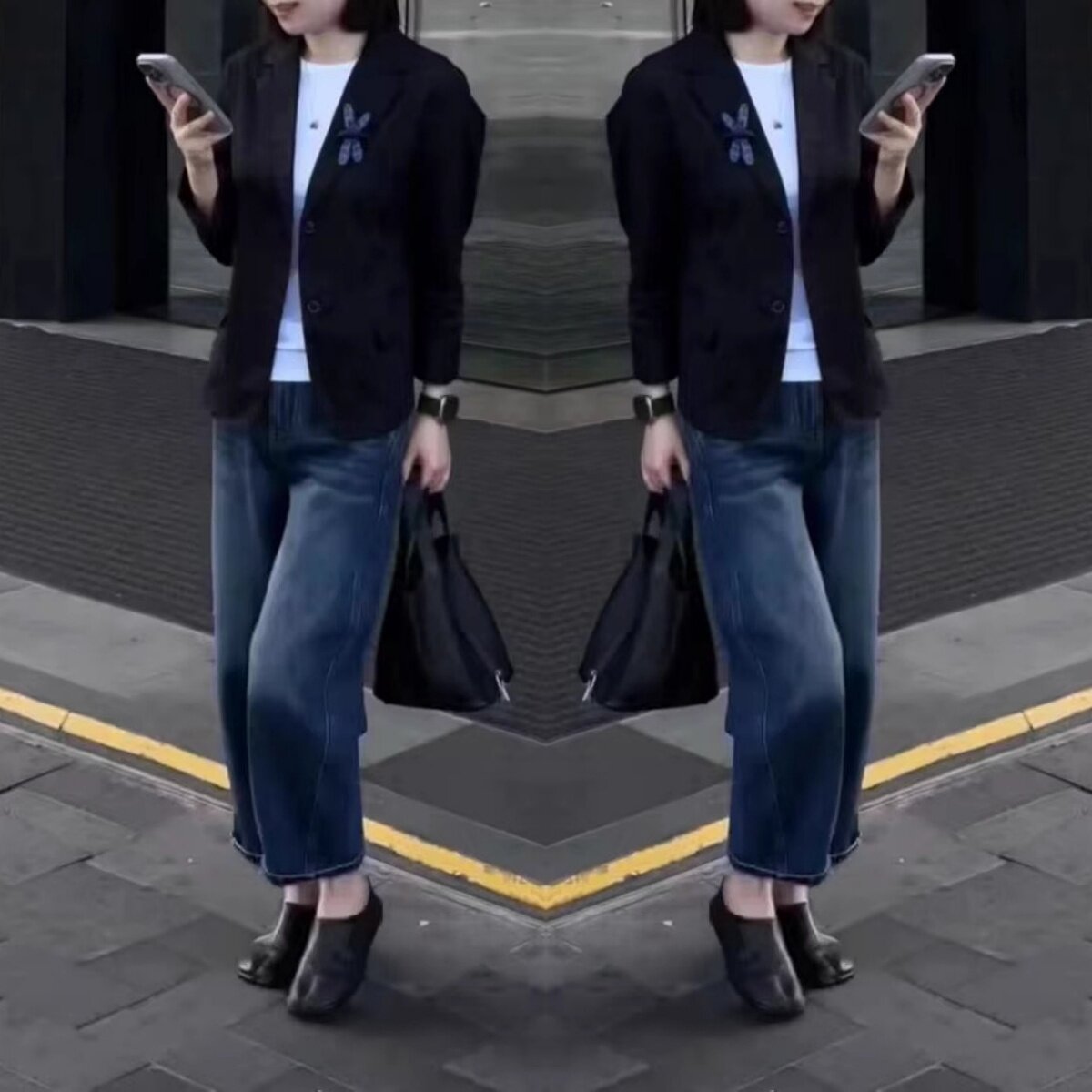 韩版休闲黑色西装外套女秋季2025新款大码胖mm显瘦气质高级感西服