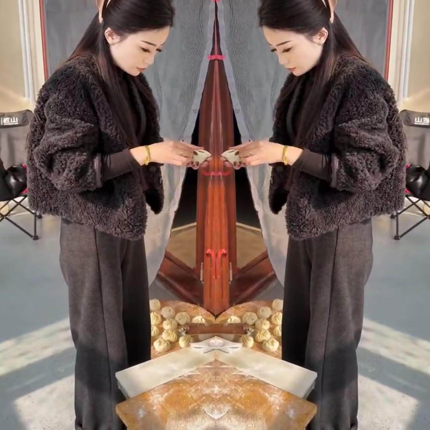 网红爆款冬季新款时髦洋气减龄韩版显瘦羊羔毛短款外套搭配直筒裤