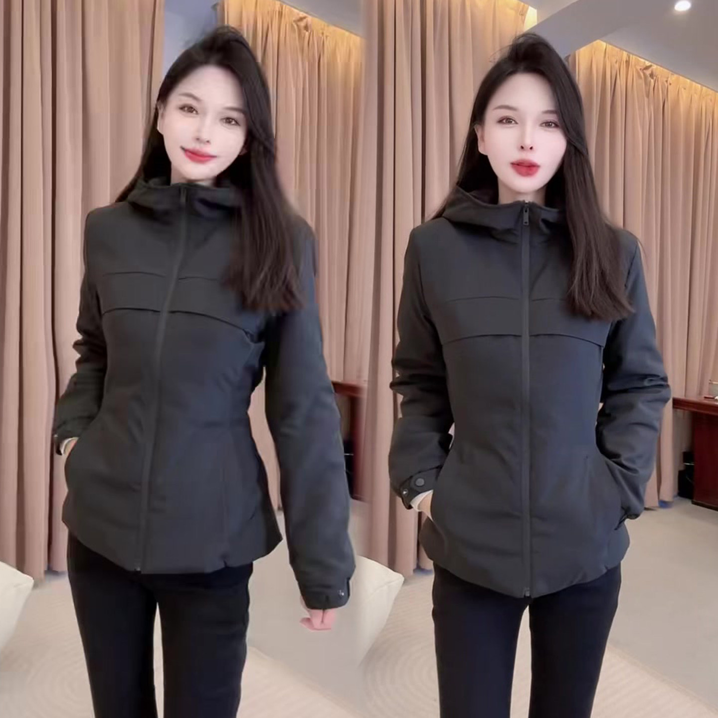 加棉冲锋衣棉服外套女2025冬季新款收腰显瘦百搭棉袄网红爆款上衣