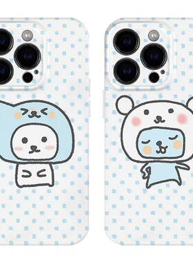 简约情侣手机壳适用iPhone16promax苹果15菲林14可爱13波点17华为mate60荣耀P70小米vivox200s一加opporeno12