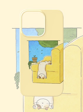 放松猫咪手机壳适用iPhone15promax苹果14菲林13黄色12可爱16华为mate60荣耀P70小米vivox100s一加opporeno17