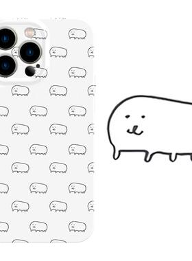 简约小虫手机壳适用iPhone16promax苹果15菲林14简约13白色17华为mate60荣耀P70小米vivox200s一加opporeno12