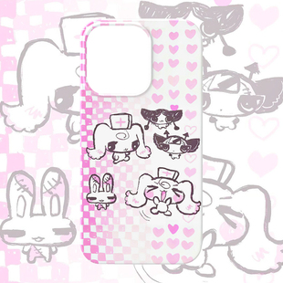 y2k棋盘格手机壳适用iPhone16promax苹果15菲林14粉13可爱17华为mate60荣耀P70小米vivox200s一加opporeno12