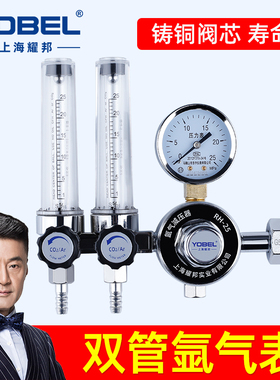 双管氩气表减压阀双流量计压力表氩弧焊机配件减压器双出气RH-25