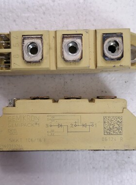 西门康现货SKKT106 16E焊机渔船机正品可控硅模块 测好配螺丝